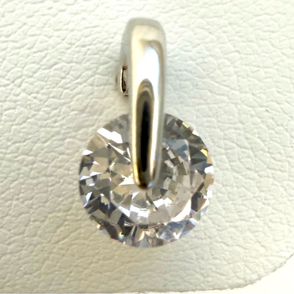 Authentic Givenchy Brilliant Clear Crystal Stud Lobe or Cartilage Earring